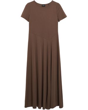 S.oliver Maxikleid Im Slim Fit Mit Schlitz - Braun