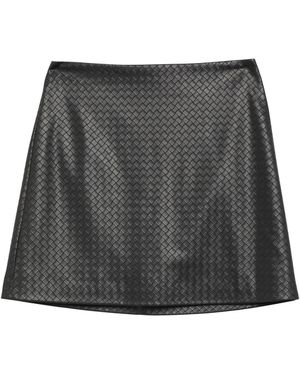 Comma, Kurzer Fake Leather Rock - Schwarz
