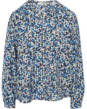 S.oliver Strukturierte Bluse Aus Viskosemix - Blau