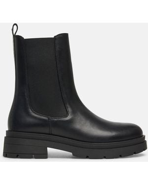 Comma, Chelsea Boots Aus Leder - Schwarz