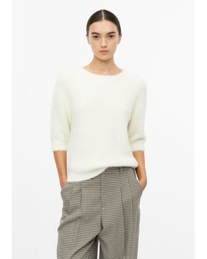 S.oliver Weicher Strickpullover Mit Effektgarn - Weiß