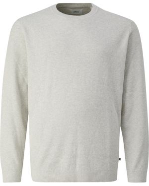 S.oliver Struktur-Pullover Aus 100% Baumwolle - Grau