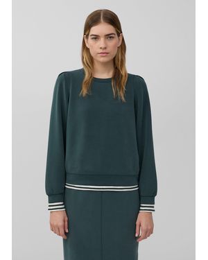 S.oliver Scuba-Sweatshirt mit Puffärmeln - Grün