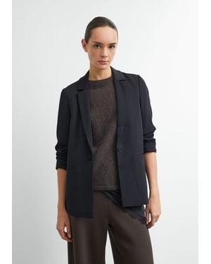 Comma, Fließender Oversize-Blazer - Blau