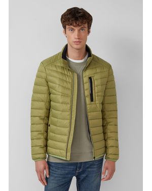S.oliver Leichte Steppjacke mit sportiven Kontrastdetails | 360° Circular Vision - Grün
