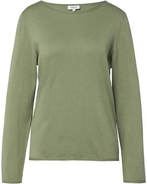 S.oliver Feinstrickpullover Mit Rollkanten - Grün