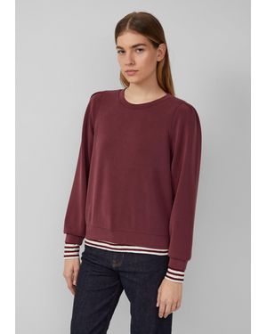 S.oliver Scuba-Sweatshirt mit Puffärmeln - Rot