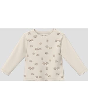 S.oliver Unisex Baumwoll-Shirt mit Igel-Print - Weiß
