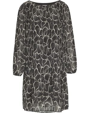 S.oliver Plissiertes Kleid Aus Chiffon - Grau