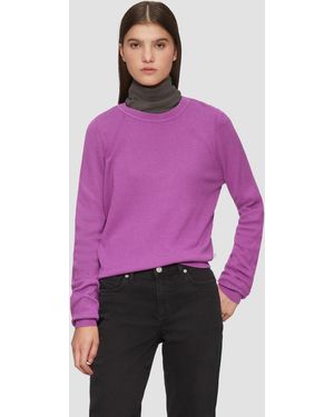 QS Pullover aus Viskosemix mit Struktur - Lila