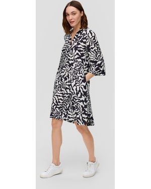 S.oliver Blusenkleid aus Viskose - Weiß