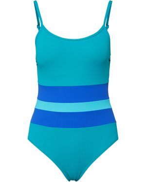 S.oliver Badeanzug Im Colourblocking - Blau