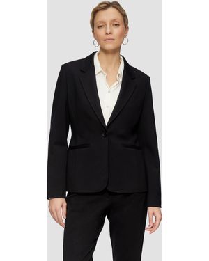 S.oliver Taillierter Blazer mit Reverskragen - Schwarz