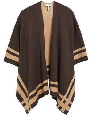 Comma, Wende-Poncho Aus Strick - Braun