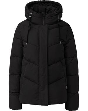 QS Pufferjacke Mit Kapuze - Schwarz