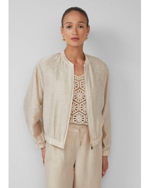 S.oliver Leinenmix-Blouson im Relaxed Fit - Natur