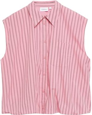 Comma, Ärmellose Bluse Mit Ballon-Saum - Pink