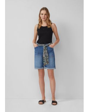 S.oliver Jeans-Bermuda Karolin / Regular Fit / Mid Rise / Bindegürtel - Blau