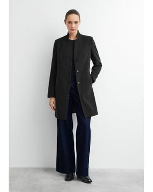 Comma, Taillierter Blazer-Mantel Aus Weichem Viskosemix - Blau