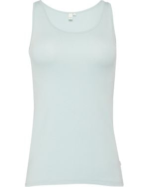 QS Top Aus Baumwolljersey - Blau