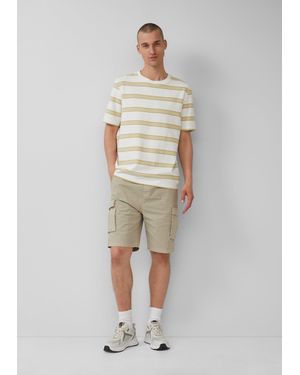 QS Cargo-Short aus strukturierter Ware - Natur