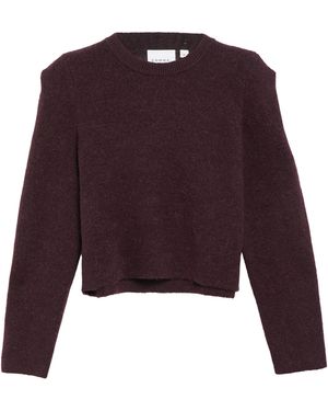 Comma, Verkürzter Alpakamix-Pullover Mit Schulter-Detail - Lila