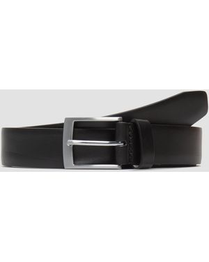 S.oliver Schmaler Gürtel aus Leder - Schwarz
