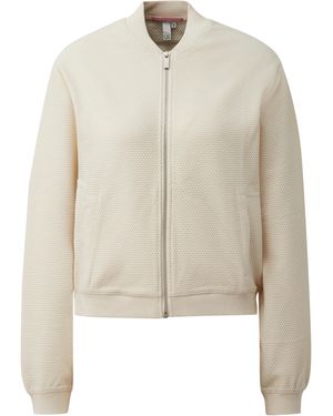 QS Strukturierter Sweatblouson - Natur