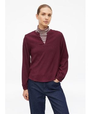 S.oliver Gestructureerde Blouse - Rood
