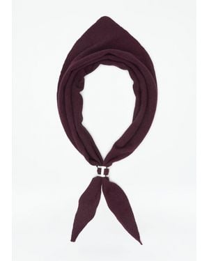 Comma, Wolltuch Mit Ringdetail - Lila