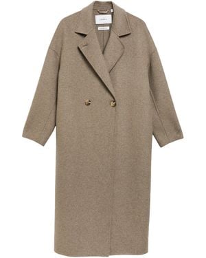 Comma, Oversize Doubleface-Mantel Aus Wollmix - Natur