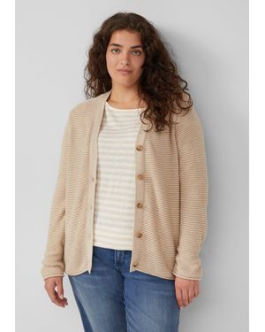 S.oliver Strickpullover mit Rundhalsausschnitt - Natur