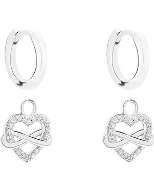 S.oliver Ohrringe Aus 925Er Mit Infinity-Symbol - Weiß