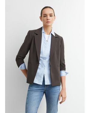 Comma, Blazer Aus Viskosemix - Weiß