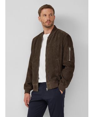 S.oliver Hochwertiger Blouson aus weichem Veloursleder - Braun