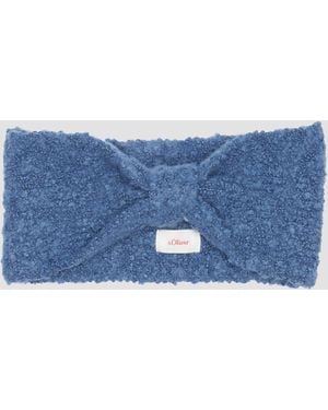 S.oliver Gestricktes Stirnband aus Bouclé - Blau