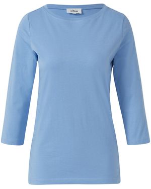 S.oliver T-Shirt Aus Baumwolle Im Slim Fit - Blau