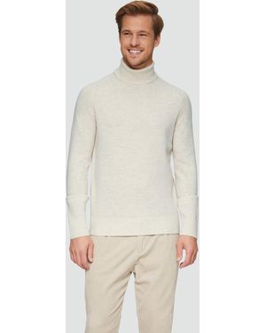 S.oliver Rollkragenpullover aus reiner Wolle - Weiß