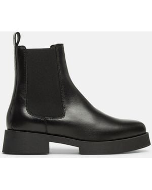 Comma, Klassischer Chelsea-Boot Aus Nappaleder - Schwarz