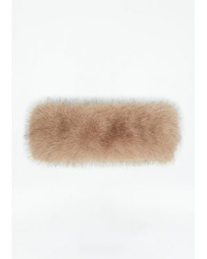 Comma, Fake-Fur-Stirnband - Weiß