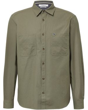 S.oliver Regular Fit: Twillhemd Mit Kentkragen Und Brusttaschen - Grün