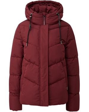 QS Pufferjacke Mit Kapuze - Rot