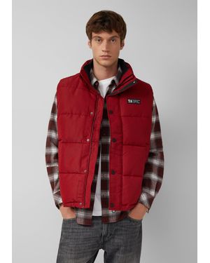 S.oliver Sportive Steppweste mit Logo-Details - Rot
