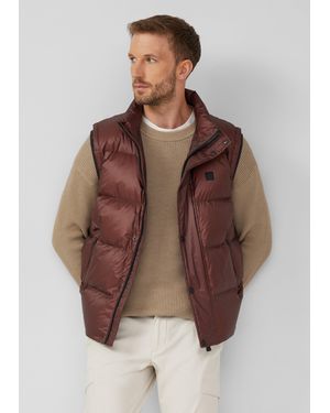 S.oliver Edle Steppweste mit recycelter Daune - Braun