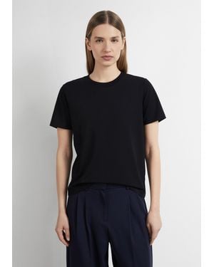 Comma, Basic T-Shirt Aus Jersey - Schwarz