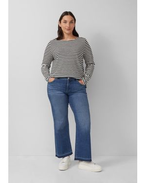 S.oliver Jeans / Slim Fit / Mid Rise / Flared Leg / offener Saum - Blau