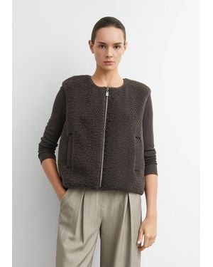 Comma, Wende-Weste Aus Nylon Mit Teddy - Grau