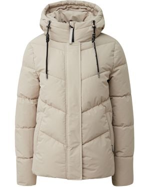 QS Pufferjacke Mit Kapuze - Natur
