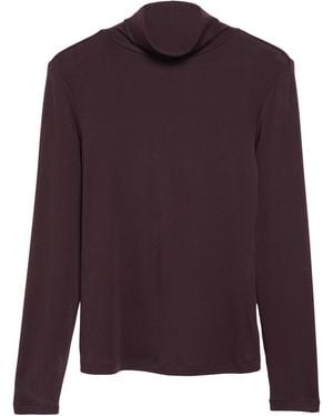 Comma, Feiner Rollkragenpullover Aus Viskosemix - Lila