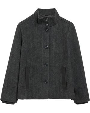 S.oliver Wollmix-Jacke Im Slim Fit - Schwarz